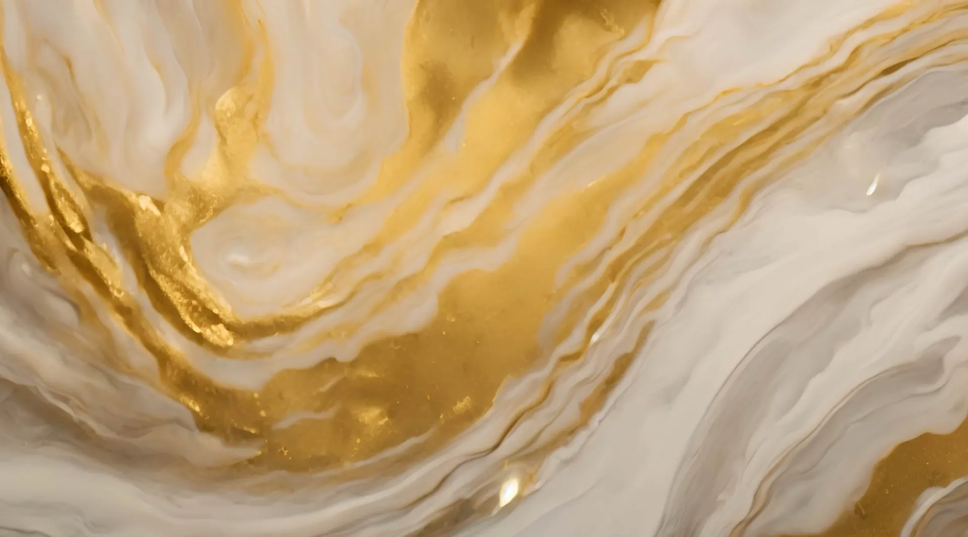 Alabaster and Gold Rich Fluid Patterns Loop